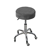 cheap Dining Chair Cover-Round Bar Stool Covers Velvet Stretch Dining Chair Seat Slipcover Cushion Slipcover Elastic Soft and Washable for Wedding Party Wedding