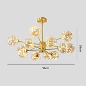 voordelige Kroonluchters-led hanglamp kroonluchter goud modern globe design 6/8/12 heads koperen globe messing 110-120v 220-240v