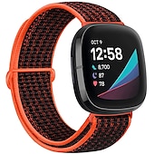 baratos Pulseiras de relógio Fitbit-1 pcs Pulseira de Smartwatch para Fitbit Versa 3 / Sense Náilon Relógio inteligente Alça Ajustável Elástico Respirável Pulseira Esportiva Substituição Pulseira