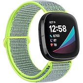 baratos Pulseiras de relógio Fitbit-1 pcs Pulseira de Smartwatch para Fitbit Versa 3 / Sense Náilon Relógio inteligente Alça Ajustável Elástico Respirável Pulseira Esportiva Substituição Pulseira