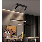 economico Lampadari-lampada a sospensione a led nera 110 cm luce a isola con faretti lampadario in alluminio stile artistico stile moderno eleganti finiture verniciate artistiche 110-120 v 220-240 v