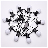 tanie Podłączane do prądu-led g50 bulb lamp waterproof 5m led string light outdoor fairy lamp garden patio wedding christmas cafe decoration ac 110v 220v eu us plug