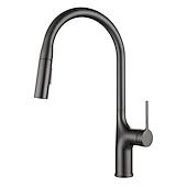 cheap Kitchen Faucets-Kitchen faucet - Single Handle One Hole Electroplated / Painted Finishes Pull-out / Pull-down / Standard Spout / Tall / High Arc Centerset Modern Contemporary Kitchen Taps