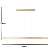 preiswerte Liniendesign-100 cm Pendelleuchte Design Pendelleuchte Metall modern 220-240v