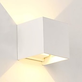 cheap Outdoor Wall Lights-LED Outdoor/Indoor Wall Light IP65 12W 6000K White 3000K Warm Adjustable Beam Angle Waterproof 1000lm Sconce Fixture for Home Garden
