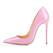 cheap Semi-Formal-Women&#039;s Red Patent Leather High Heel Shoes - Pointed-Toe Stiletto Pumps for Prom, Parties, Weddings, and Formal Events
