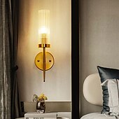 cheap Indoor Wall Lights-Lightinthebox LED Wall Light Matte Modern Nordic Gold Glass Wall Sconces Bedroom Dining Room Iron Wall Light 110-120V 220-240V