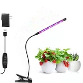 cheap Plant Growing Lights-LED Grow Lights Dimmable Growing Light Fixture 10W 20W 30W with Plug for Desktop Plants Home Office Vegetable Greenhouse 20-40-60-80 LED Beads 1 Set