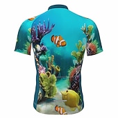 abordables Maillots Hombre-Hombre Maillot de Ciclismo Graphic Peces Gracioso Manga Corta Bicicleta Maillot Camiseta con 3 bolsillos traseros MTB Bicicleta Montaña Ciclismo Carretera Secado rápido Suave Bandas Reflectantes