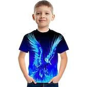 Boys 3D Graphic Animal Phoenix T shirt Short Sleeve 3D Print Summer Active Fantasy Kids 3-12 Years cheap Boy's 3D Animals-Boys 3D Graphic Animal Phoenix T shirt Short Sleeve 3D Print Summer Active Fantasy Kids 3-12 Years