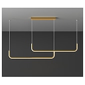 billige Øylys-90/120 cm led pendel enkelt design moderne nordisk svart gull lysekrone aluminium stilig øy lys malt finish kunstnerisk 110-120v 220-240v