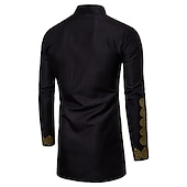 preiswerte afrozentrische Mode-Herren Hemd Moderne afrikanische Outfits Afrikanischer Druck Dashiki Maskerade Erwachsene Hemd Party