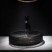 abordables Éviers-Lavabo de salle de bain avec robinet chromé, lavabo en verre, lavabo à cylindre, lavabo à main, installation de plan de travail, bassin en verre avec robinet en laiton chromé