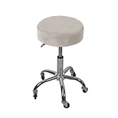 cheap Dining Chair Cover-Round Bar Stool Covers Velvet Stretch Dining Chair Seat Slipcover Cushion Slipcover Elastic Soft and Washable for Wedding Party Wedding