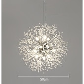 abordables Lámparas de araña-Lámpara colgante de luz led, lámpara de cristal, fuegos artificiales de cromo de 9 luces, lámpara colgante moderna de sputnik, lámpara colgante para sala de estar, comedor y dormitorio