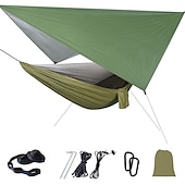economico accessori per picnic e campeggio-Amaca con zanzariera da campeggio Copertura a sospensione per amaca Esterno Portatile Crema solare Repellenti anti-insetti Ultra leggero (UL) Traspirante Paracadute in nylon con moschettoni e