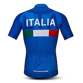 baratos Camisolas masculinas-Homens Camisa para Ciclismo Gráfico Carta e Número Itália Manga Curta Moto Camisa / Roupas Para Esporte Blusas com 3 bolsos traseiros Ciclismo de Montanha Ciclismo de Estrada Secagem Rápida Macio