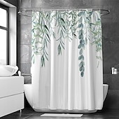 ieftine Perdele de Duș-Cortină de duș cu cârlige 180cm*180cm(70&quot;*70&quot;) Potrivită pentru separarea zonelor umede și uscate în baie impermeabilă rezistentă la ulei peisaj floral botanic