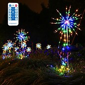 billige Soldrevet-led vanntette fyrverkerilys, starburst hagelamper til julebryllup &amp;amp; helligdager