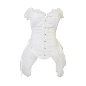 cheap Tops-Vintage Rococo Punk &amp; Gothic Overbust Corset Bustier Bodyshaper Pirate Lace Women&#039;s Fantasy Halloween Carnival Valentine&#039;s Day Party / Evening Prom Adults&#039; Bra Underwear All Seasons