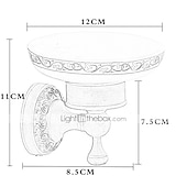 abordables Porte-savons-porte-savon créatif laiton antique et céramique salle de bain galvanisé mural 1pc
