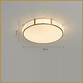 economico Supporti da incasso e semi incasso-plafoniera led 30/40/50 cm forme geometriche luci da incasso rame metallo geometrico ottone led moderno semplice stile nordico 220-240v
