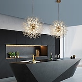 tanie Żyrandole-Wisiorek led light kryształowy żyrandol dmuchawiec projekt 9-light fajerwerki nowoczesny żyrandol sputnik wisiorek oprawa oświetleniowa do sypialni salon jadalnia