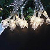 cheap USB String Lights-LED Fairy String Lights Love Heart Shape 3M 20LEDs 1.5M 10LEDs Battery or USB Operation LED String Lights Wedding Holiday Party Family Bedroom Decoration