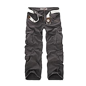 cheap Cargo Pants-Men&#039;s Work Pants Hiking Cargo Pants Hiking Pants Trousers Camo Outdoor Ripstop Multi Pockets Breathable Soft Cotton Pants / Trousers Bottoms Jungle camouflage Army Green Camouflage Grey Khaki Work