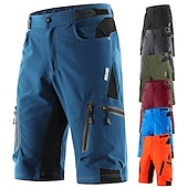cheap Men&#039;s Shorts, Tights &amp; Pants-Arsuxeo Men&#039;s Cycling MTB Shorts Bike Shorts Bike Shorts Baggy Shorts Relaxed Fit Mountain Bike MTB Road Bike Cycling Sports Breathable Quick Dry Waterproof Zipper Black / Orange Dark Blue+Black