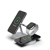 baratos Carregadores Sem Fio-Carregador Sem Fios 15 W Potência de saída Estação de carregamento sem fio Carregamento rápido sem fio Magnética 5 em 1 Para Magsafe iPhone 14/13/12 Pro Max Mini, iWatch SE/8/7/6/5/4/3/2/1