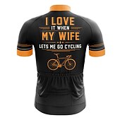 cheap Men&#039;s Clothing Sets-Men&#039;s Cycling Jersey with Bib Shorts Graphic Letter &amp; Number Funny Short Sleeve Bike Clothing Suit with 3 Rear Pockets Mountain Bike MTB Road Bike Cycling 3D Pad Quick Dry Soft Back Pocket Sports