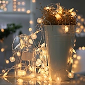 cheap USB String Lights-LED Fairy String Lights Love Heart Shape 3M 20LEDs 1.5M 10LEDs Battery or USB Operation LED String Lights Wedding Holiday Party Family Bedroom Decoration