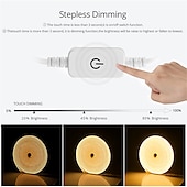 cheap Neon LED Lights-LED Neon Flex Strip Lights 6mm Narrow Neon Light 12V LED Strip Waterproof 5M Cutable DIY Led Neon Light Strip for Indoor Outdoor Home Decoration and DC12V Adapter and Touch Dimmer Switch Kit
