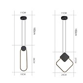 economico Luci Isola cucina-luce a sospensione a led luce isola moderna lampada da comodino rotondo quadrato rettangolo stile metallo geometrico minimalista finiture verniciate contemporaneo 110-120v 220-240v