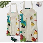 Недорогие Передники и слюнявчики-милые семейные фартуки с принтом динозавров