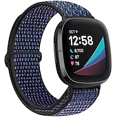 baratos Pulseiras de relógio Fitbit-1 pcs Pulseira de Smartwatch para Fitbit Versa 3 / Sense Náilon Relógio inteligente Alça Ajustável Elástico Respirável Pulseira Esportiva Substituição Pulseira