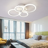 abordables Plafonniers à intensité variable-plafonnier led lueur vers l&#039;extérieur plafonnier led 4/6/8 lumières encastrées design de cercle simplicité de style moderne acrylique 90w salon salle à manger luminaire de chambre à coucher