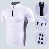 cheap Men&#039;s Tracksuit &amp; Hoodie-Men&#039;s Compression Shirt Running Shirt Half Zip Short Sleeve Tee Tshirt Athletic Summer Spandex Breathable Quick Dry Moisture Wicking Soft Gym Workout Running Active Training Sportswear Activewear