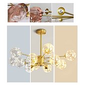 voordelige Kroonluchters-led hanglamp kroonluchter goud modern globe design 6/8/12 heads koperen globe messing 110-120v 220-240v