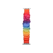 お買い得  Apple Watch Bands-時計バンド のために Apple Watch 38mm 40mm 41mm 42mm 44mm 45mm 49mm iwatch Series Ultra 8 7 6 SE 5 4 3 2 1 生地 置換 ストラップ 女性 弾性ある 伸縮性 シュシュバンド リストバンド