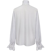 cheap Tops-Retro Vintage Medieval Blouse / Shirt Masquerade Ren Faire Prince Vampire Aristocrat Normal Men&#039;s Pirate Fantasy Steampunk Carnival New Year Masquerade Event / Party Festival Adults&#039; Blouse All