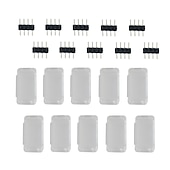 cheap LED Accessories-LED Light Strip Connector Waterproof Fixing Clip 4 Pin RGB Needle Male Type Waterproof Box Light Bar Accessory Box is Suitable for Fixing RGB 4Bin Connector Line