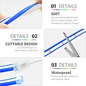 cheap Neon LED Lights-LED Neon Flex Strip Lights 6mm Narrow Neon Light 12V LED Strip Waterproof 5M Cutable DIY Led Neon Light Strip for Indoor Outdoor Home Decoration and DC12V Adapter and Touch Dimmer Switch Kit