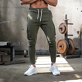 abordables Survêtements de sport-Homme Joggings Pantalon Jogging Pantalon Jogger Cordon Boucle de serviette Poche zippée Couleur Pleine Respirable Séchage rapide Athlétique Fin de semaine Vêtement de rue Casual Sport Athleisure Mince