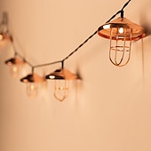 abordables Lumières de cordes solaires-guirlande lumineuse solaire d&#039;extérieur - étanche 3 m&amp;amp;Guirlande lumineuse en fer forgé de 5 m avec télécommande pour Noël, décorations de fêtes de fin d&#039;année