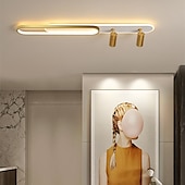 cheap Spot Lights Fixtures-LED Ceiling Light With Spot Light Modern Black Gold 60/100 cm Circle Design Flush Mount Lights Metal Artistic Style Modern Style Stylish Painted Finishes 110-120V 220-240V