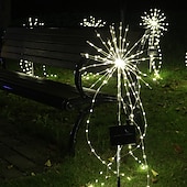 billige Soldrevet-led vanntette fyrverkerilys, starburst hagelamper til julebryllup &amp;amp; helligdager