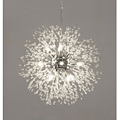 abordables Lámparas de araña-Lámpara colgante de luz led, lámpara de cristal, fuegos artificiales de cromo de 9 luces, lámpara colgante moderna de sputnik, lámpara colgante para sala de estar, comedor y dormitorio