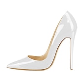 cheap Semi-Formal-Women&#039;s Red Patent Leather High Heel Shoes - Pointed-Toe Stiletto Pumps for Prom, Parties, Weddings, and Formal Events
